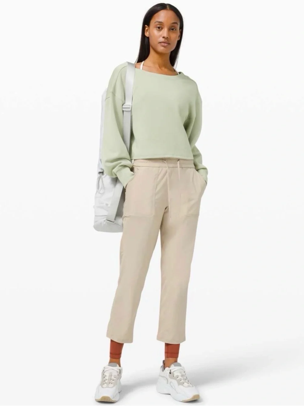 Lululemon Twist Back-to-Front Pullover Green Fern 10